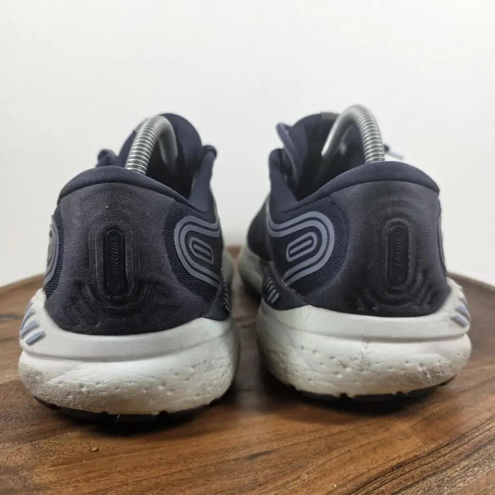 Brooks Beast GTS 23 Peacoat White Mens Navy Blue Size 8 2E Wide Running Shoes